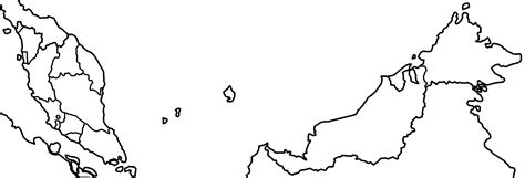 malaysia map black and white